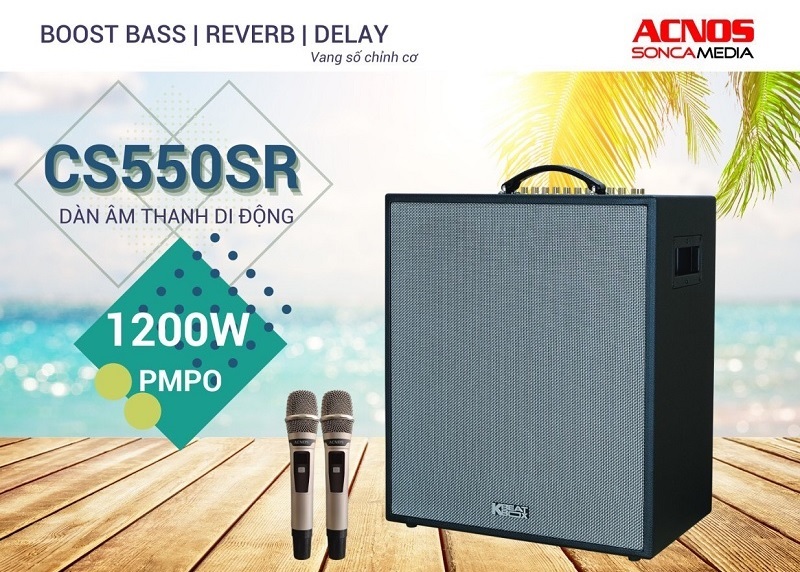 null Acnos CS550SR là loa kéo di động