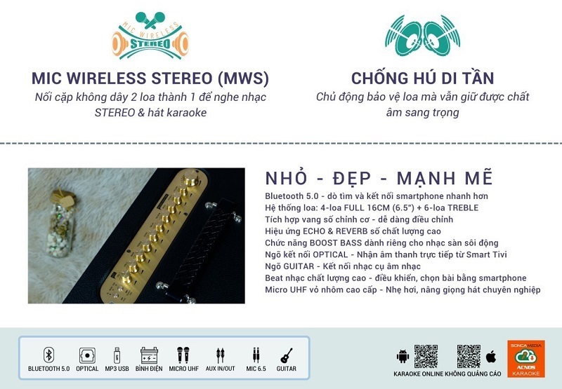 null thiết kế của Acnos CS550SR