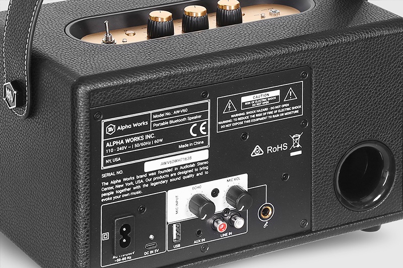 kết nối của Loa Alpha Works Classic V60