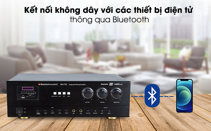 Amply Boston Acoustics BA150 tích hợp DAC chất lượng cao