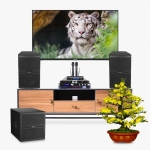 Dàn karaoke ATLA024 (Wharfedale ANGLO E15 + Wharfedale Pro ANGLO E18B + Wharfedale Pro DP-4065F + JBL KX180A + JBL VM300 + Kiwi S803)