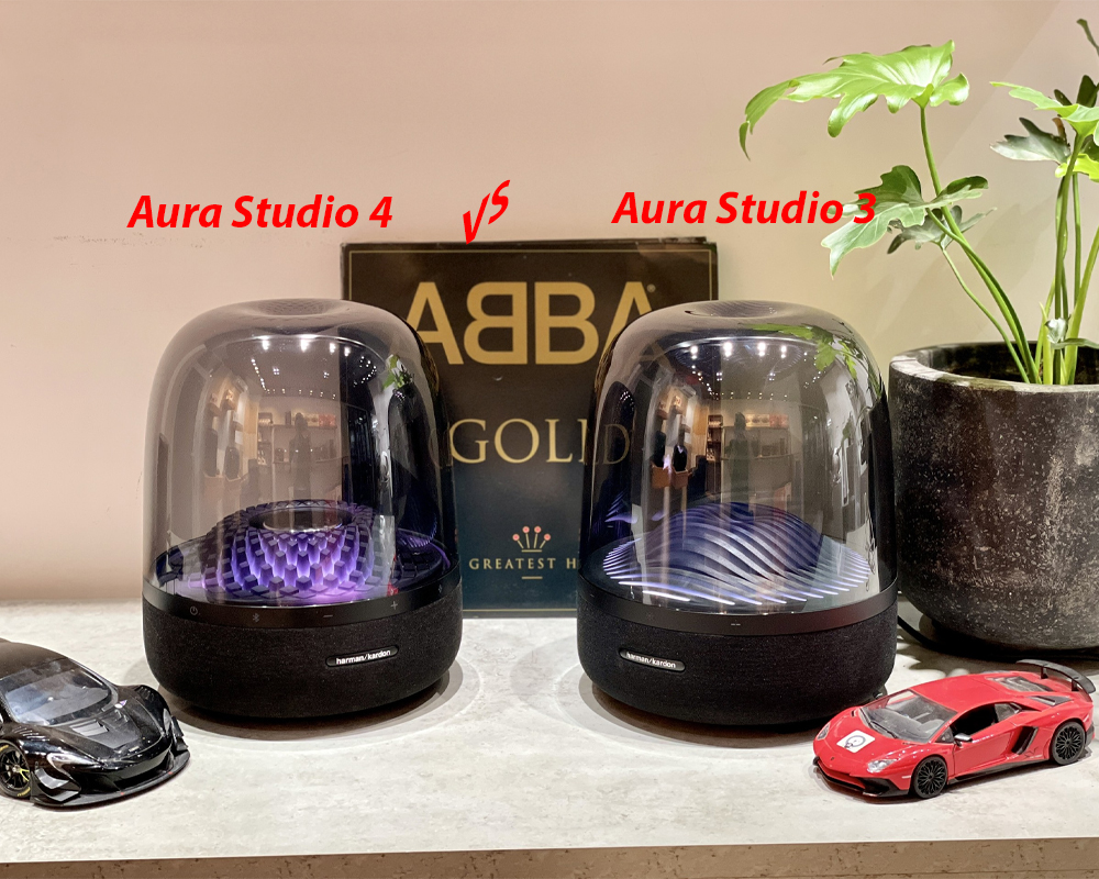 So sánh loa Harman Kardon Aura Studio 4 và Aura Studio 3