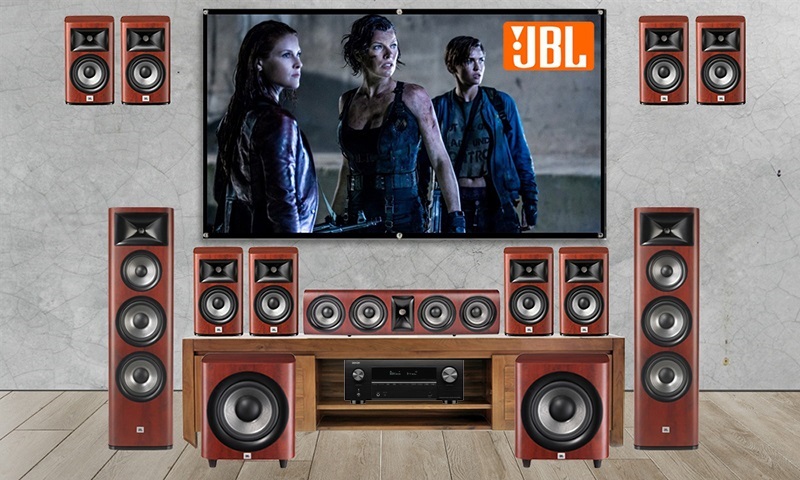 Dàn âm thanh xem phim 9.2 JBL, Denon LA320 mua o dau