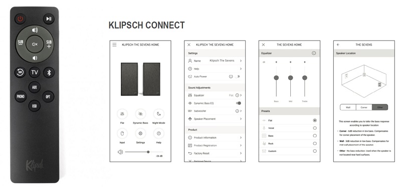 điều khiển bằng ứng dụng KLIPSCH CONNECT 