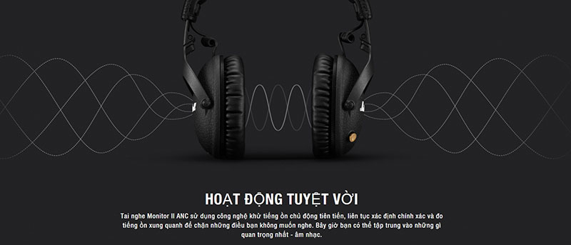 tai nghe Marshall Monitor II ANC chống ồn tốt