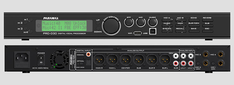 tính năng chống hú của Mixer Paramax Pro D30