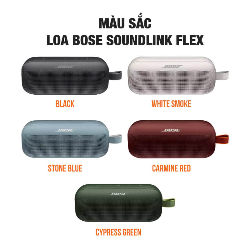 Các loại màu sắc của Bose SoundLink Flex