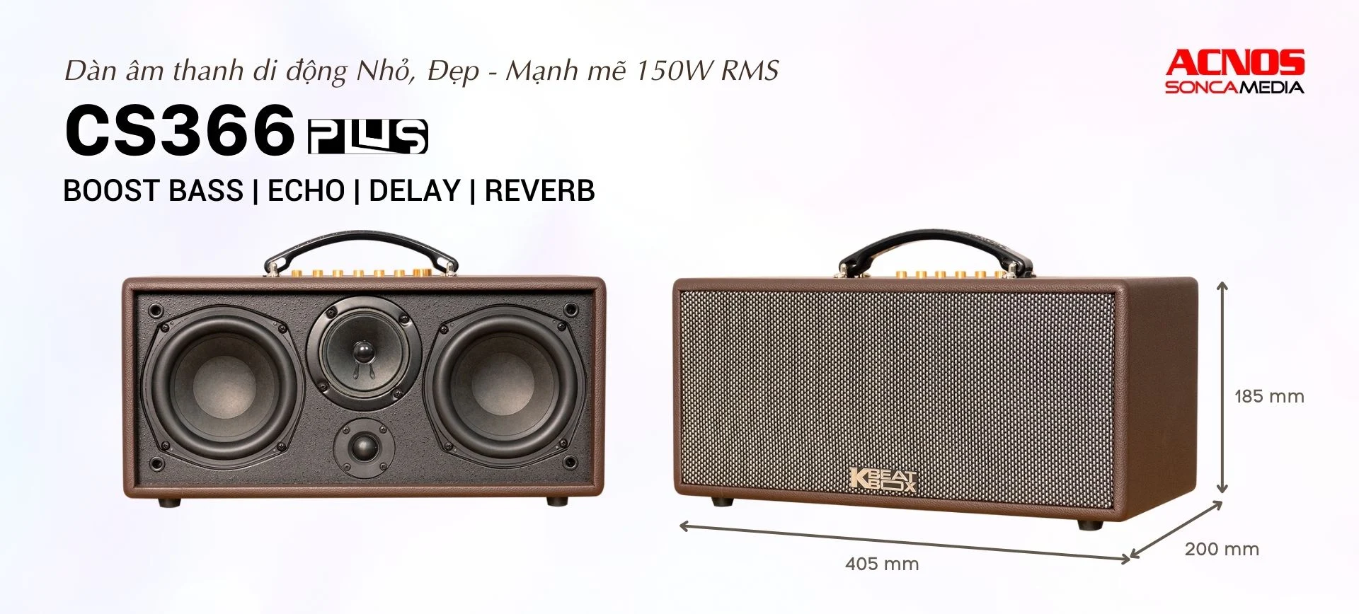 Loa Acnos CS366PLUS sở hữu thiết kế cổ điển