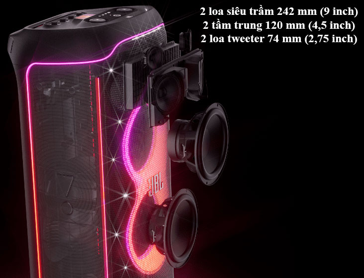 Âm Thanh Mạnh Mẽ Với Công Nghệ JBL Original Pro Sound, Công Suất 1100W 