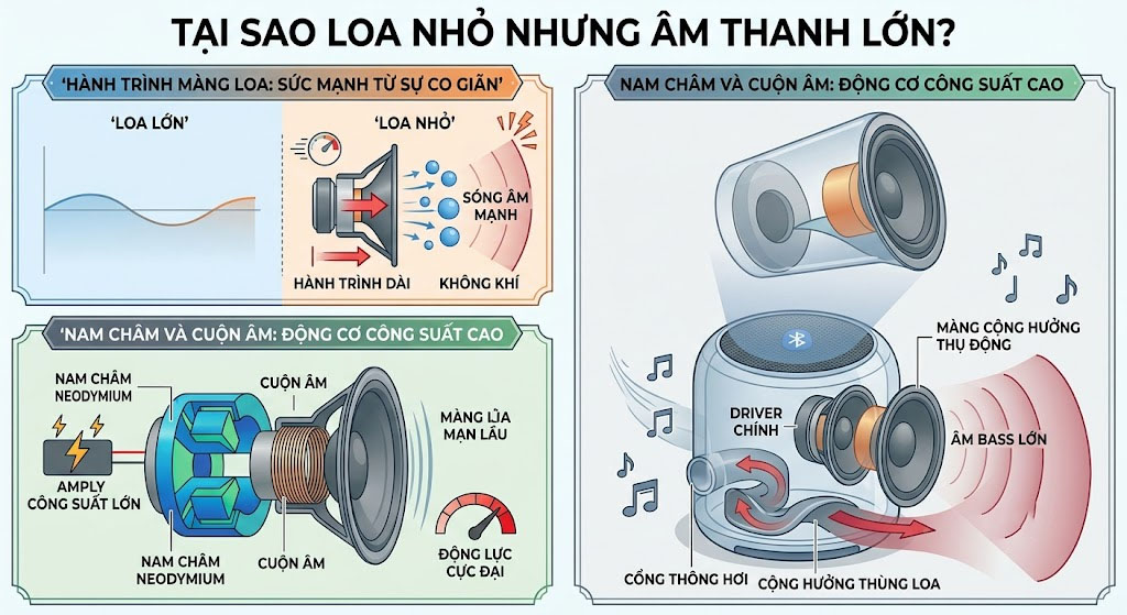 Tại Sao Loa Nhỏ Ngày Nay Lại Có Âm Thanh Lớn Đến Vậy?