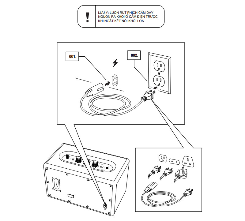 Cài đặt ban đầu cho  Marshall Acton 3